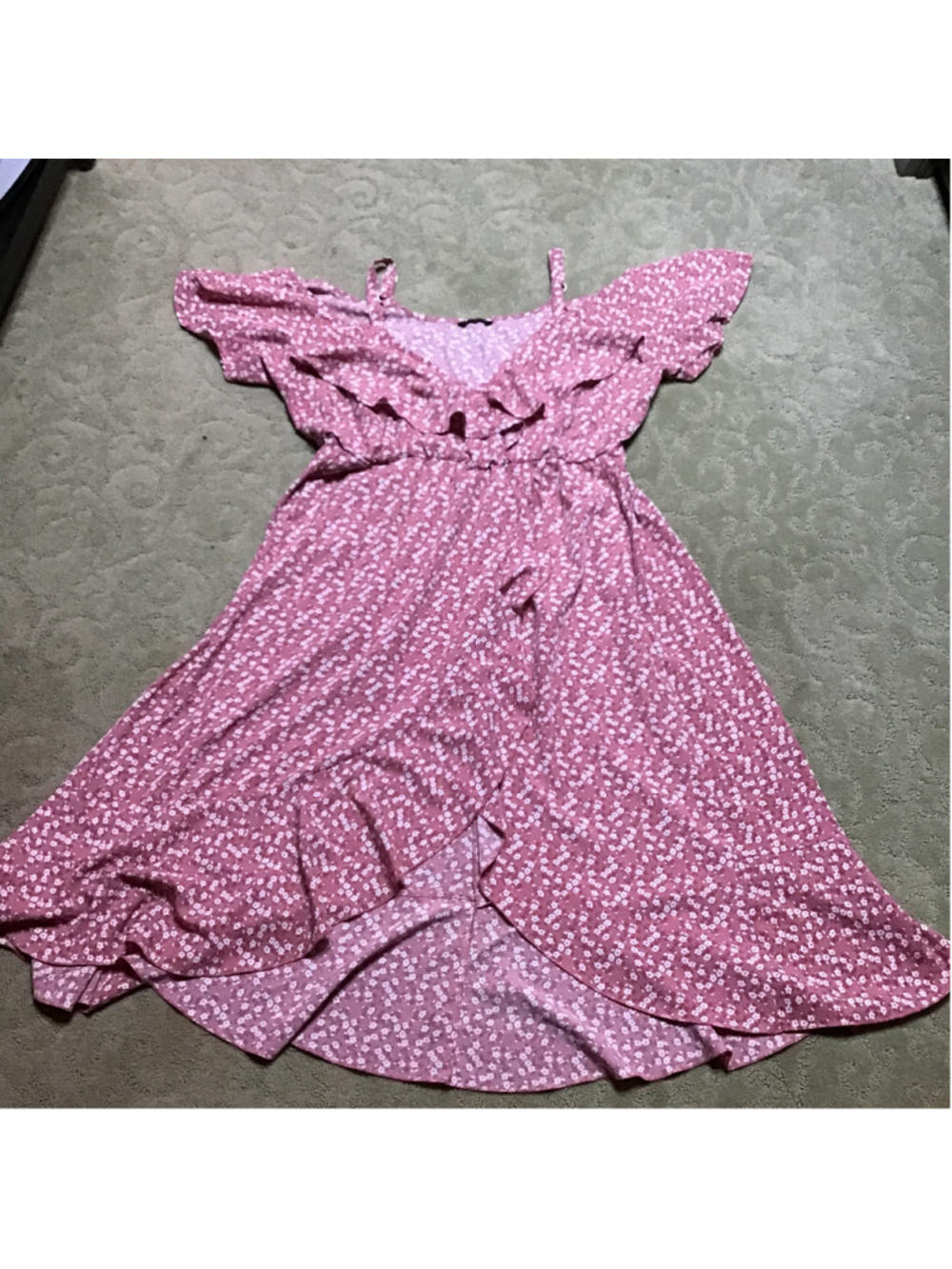 BloomChic High Low Dress Size 14 Pink White Floral